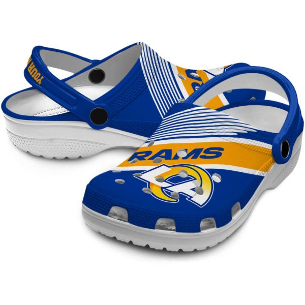 Personalized Los Angeles Rams Vibrant Dual Tone Crocs Latest Model
