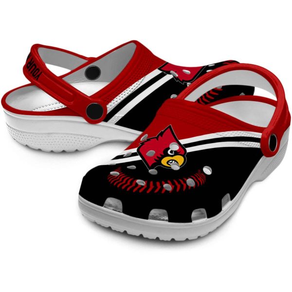 Personalized Louisville Cardinals Baseball Motif Crocs Latest Model