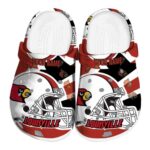 Personalized Louisville Cardinals Football Helmet Crocs Best selling