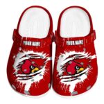 Personalized Louisville Cardinals Splash Motif Background Crocs Best selling