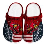 Personalized Louisville Cardinals Star Spangled Side Pattern Crocs Best selling