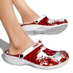 Personalized Louisville Cardinals Zigzag Paint Burst Crocs Best selling