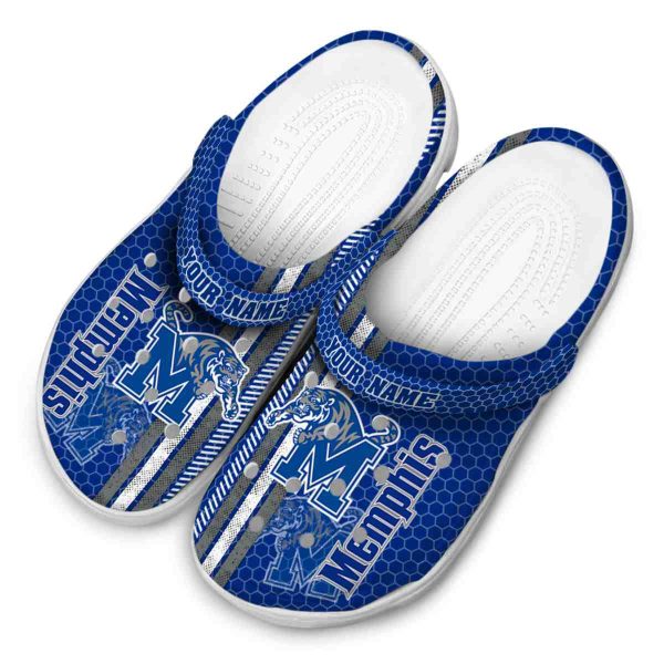 Personalized Memphis Tigers Contrasting Stripes Crocs Trendy