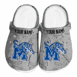 Personalized Memphis Tigers Cracked Texture Crocs Best selling