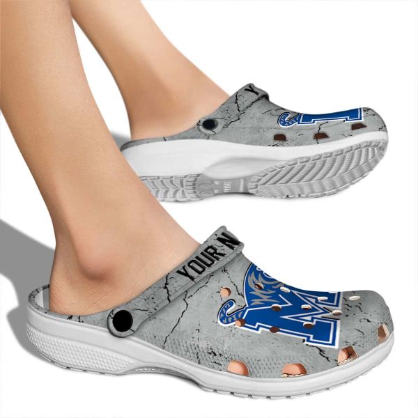 Personalized Memphis Tigers Cracked Texture Crocs High quality