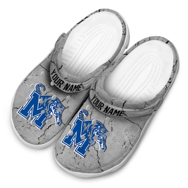 Personalized Memphis Tigers Cracked Texture Crocs Trendy