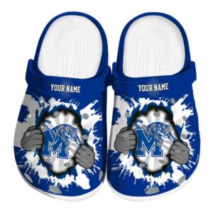Personalized Memphis Tigers Gripping Hand Crocs Best selling