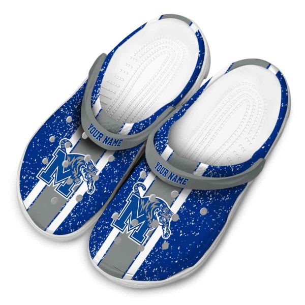 Personalized Memphis Tigers Vertical Stripes Crocs Trendy