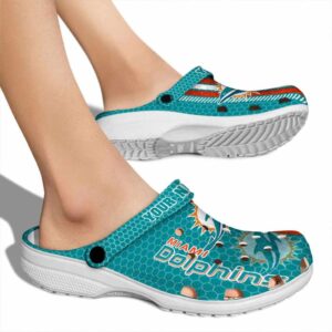 Personalized Miami Dolphins Contrasting Stripes Crocs High quality