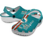 Personalized Miami Dolphins Contrasting Stripes Crocs Best selling