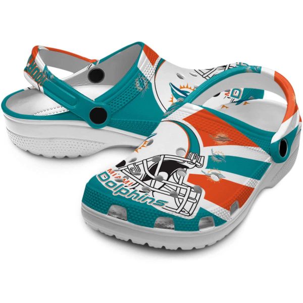 Personalized Miami Dolphins Football Helmet Crocs Latest Model