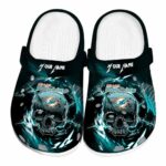 Personalized Miami Dolphins Gothic Skull Crocs Best selling