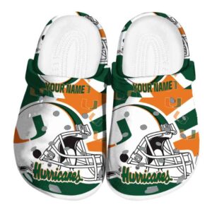 Personalized Miami Hurricanes Football Helmet Crocs Best selling