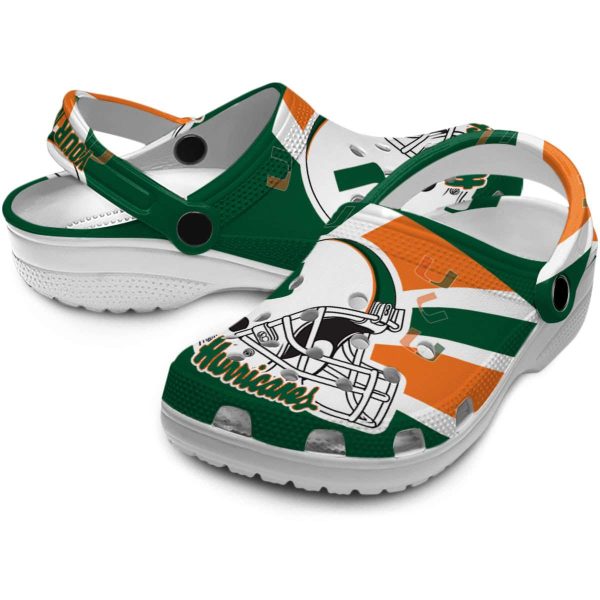 Personalized Miami Hurricanes Football Helmet Crocs Latest Model
