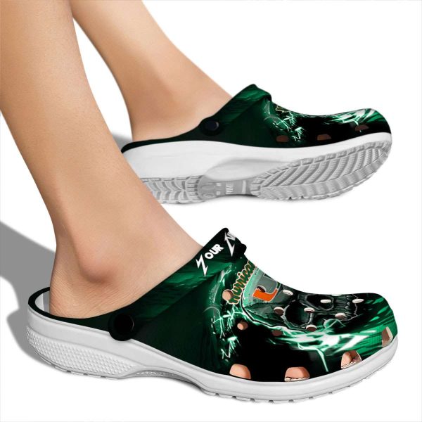 Personalized Miami Hurricanes Gothic Skull Crocs High quality