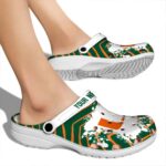 Personalized Miami Hurricanes Zigzag Paint Burst Crocs Best selling