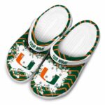 Personalized Miami Hurricanes Zigzag Paint Burst Crocs Best selling