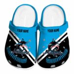 Personalized Miami Marlins Baseball Motif Crocs Best selling
