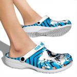 Personalized Miami Marlins Zigzag Paint Burst Crocs Best selling