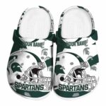 Personalized Michigan State Spartans Football Helmet Crocs Best selling