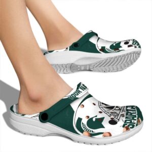 Personalized Michigan State Spartans Football Helmet Crocs High quality