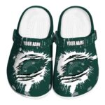 Personalized Michigan State Spartans Splash Motif Background Crocs Best selling
