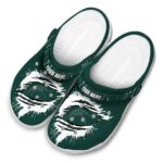 Personalized Michigan State Spartans Splash Motif Background Crocs Best selling