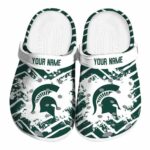Personalized Michigan State Spartans Zigzag Paint Burst Crocs Best selling