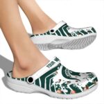 Personalized Michigan State Spartans Zigzag Paint Burst Crocs Best selling