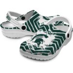 Personalized Michigan State Spartans Zigzag Paint Burst Crocs Best selling