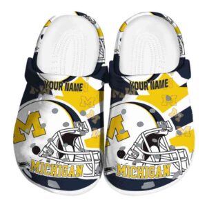 Personalized Michigan Wolverines Football Helmet Crocs Best selling