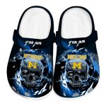 Personalized Michigan Wolverines Gothic Skull Crocs Best selling