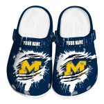 Personalized Michigan Wolverines Splash Motif Background Crocs Best selling