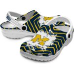 Personalized Michigan Wolverines Zigzag Paint Burst Crocs Best selling