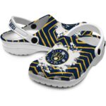 Personalized Milwaukee Brewers Zigzag Paint Burst Crocs Best selling
