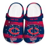Personalized Minnesota Twins Paint Splatter Graphics Crocs Best selling