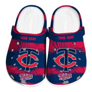 Personalized Minnesota Twins Paint Splatter Graphics Crocs Best selling