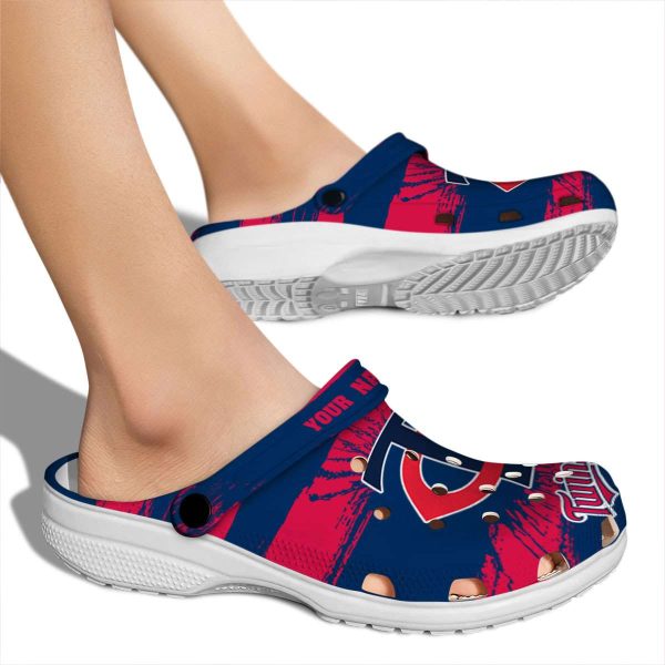 Personalized Minnesota Twins Paint Splatter Graphics Crocs High quality