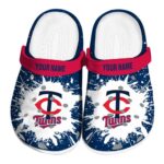 Personalized Minnesota Twins Splash Art Crocs Best selling