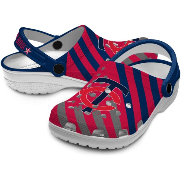 Personalized Minnesota Twins Star Spangled Graphic Crocs Latest Model