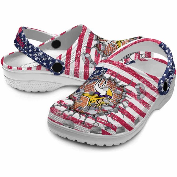 Personalized Minnesota Vikings Freedom Splinter Crocs Latest Model
