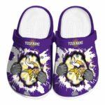 Personalized Minnesota Vikings Gripping Hand Crocs Best selling