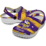 Personalized Minnesota Vikings Paint Splatter Graphics Crocs Best selling