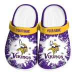 Personalized Minnesota Vikings Splash Art Crocs Best selling