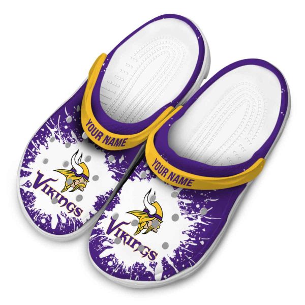 Personalized Minnesota Vikings Splash Art Crocs Trendy