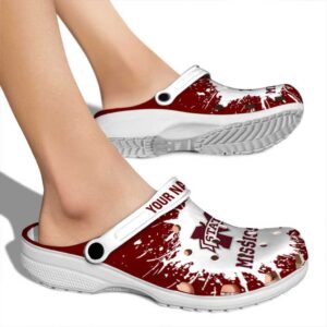 Personalized Mississippi State Bulldogs Splash Art Crocs High quality