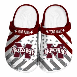 Personalized Mississippi State Bulldogs Star Spangled Graphic Crocs Best selling