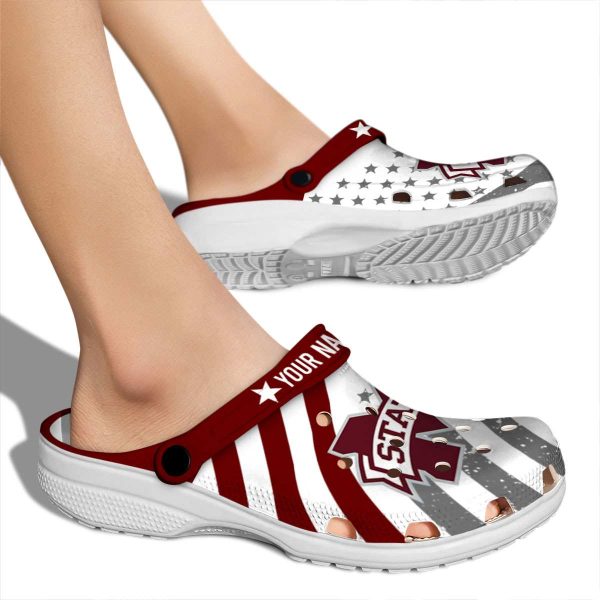 Personalized Mississippi State Bulldogs Star Spangled Graphic Crocs High quality