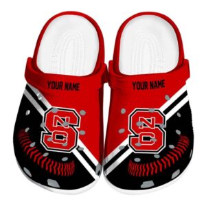 Personalized NC State Wolfpack Baseball Motif Crocs Best selling