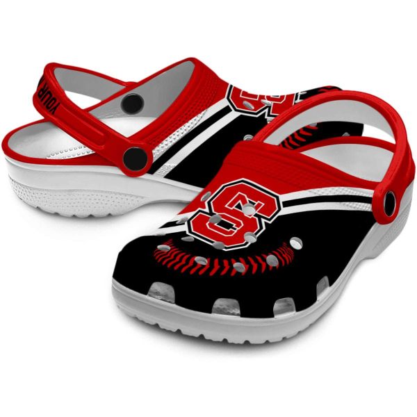 Personalized NC State Wolfpack Baseball Motif Crocs Latest Model